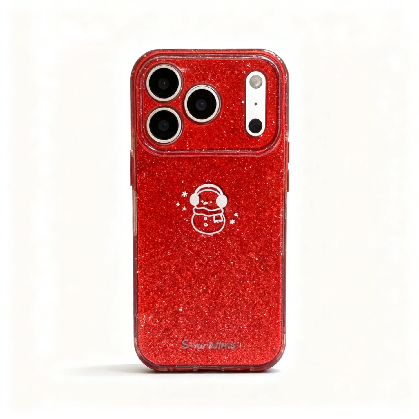 Cute Snowman Glitter Phone Case for iPhone