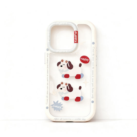 Cute Cartoon Dog Transparent Shockproof Phone Case for iPhone