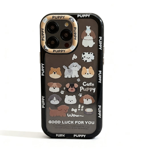 Cute Doodle Dog Design Soft Phone Case for iPhone