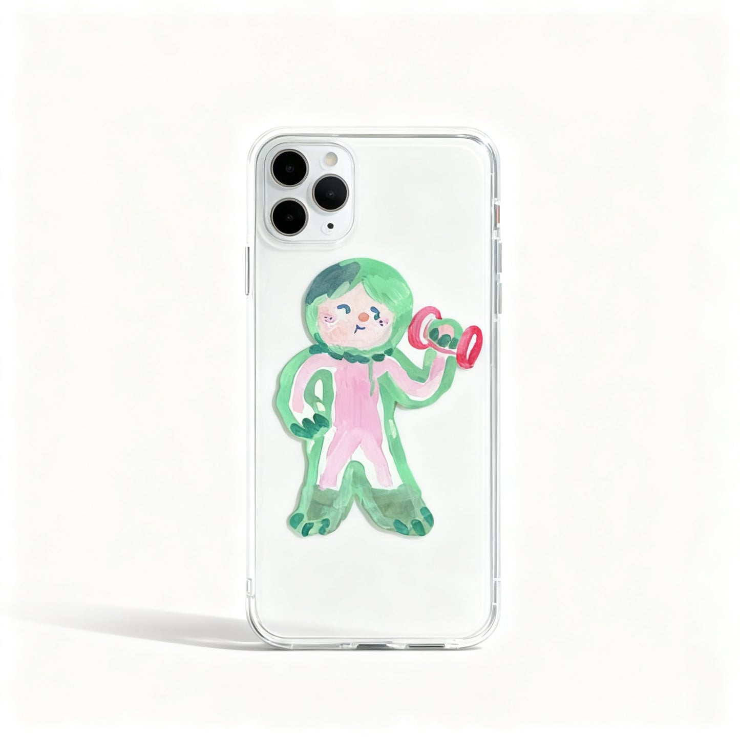 Transparent Oil Painting Design Phone Case for iPhone