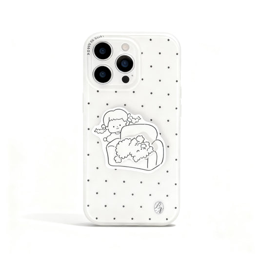 Cute Cartoon Sketch Stand Phone Case for iPhone