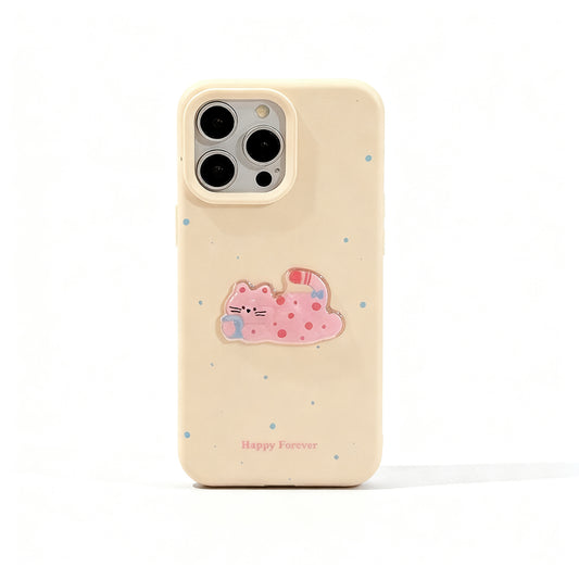 Cute Cat and Dog Cartoon Silicone Phone Case for iPhone
