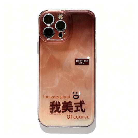 Creative Text Soft Silicone Phone Case for iPhone