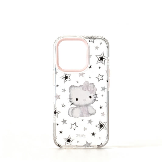 Cute Cartoon Cat Soft Phone Case for iPhone with Colorful Border