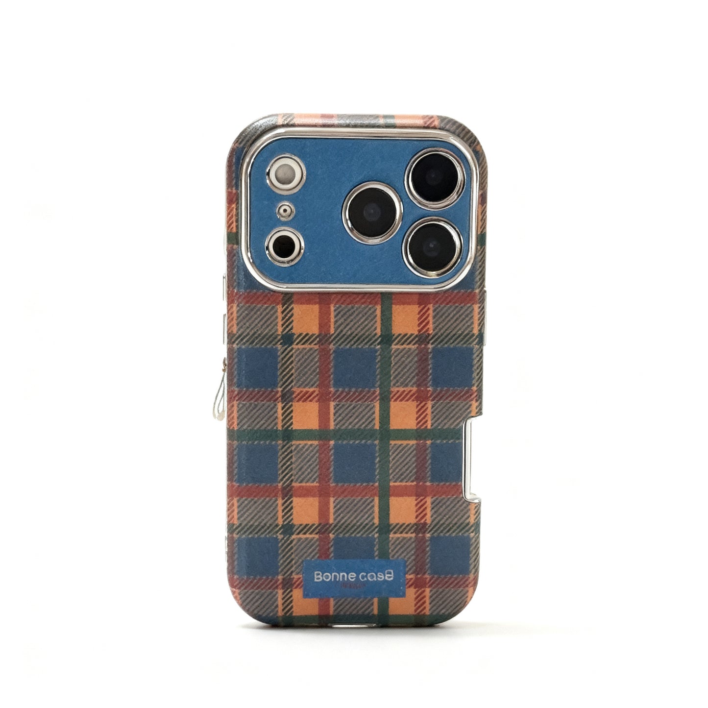 Blue Plaid Soft Phone Case for iPhone