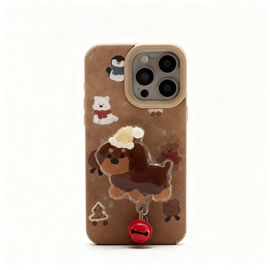 Cute Cartoon Sausage Soft Phone Case with Stand for iPhone