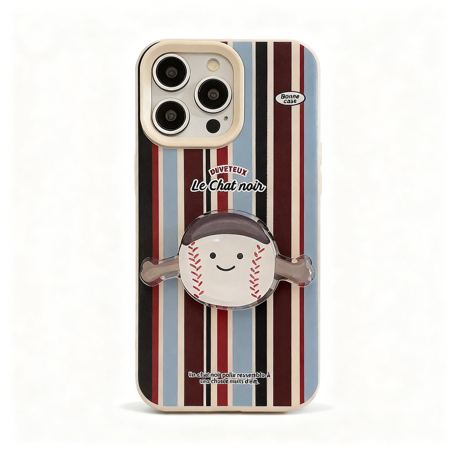 Blue and Brown Striped Stand Phone Case for iPhone