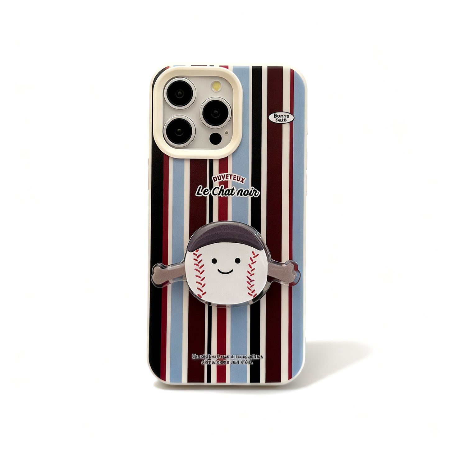 Blue and Brown Striped Stand Phone Case for iPhone