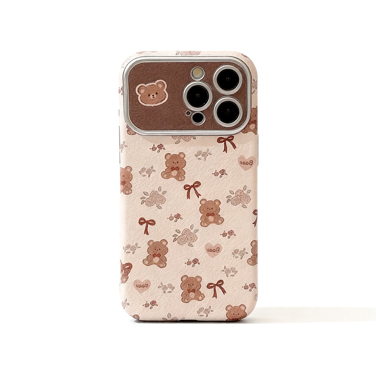 Cute Bear Floral Soft Phone Case for iPhone