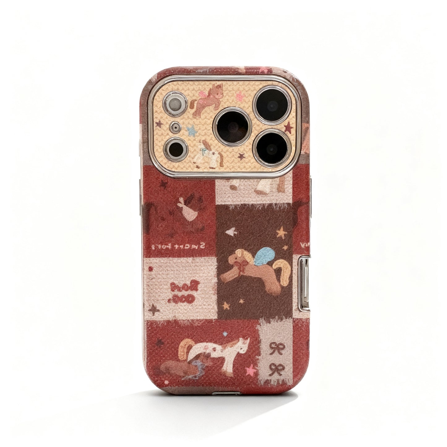 Vintage Style Pony Pattern Protective Phone Case for iPhone