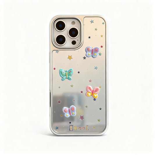 Sweet Pink Butterfly Glossy Phone Case for iPhone