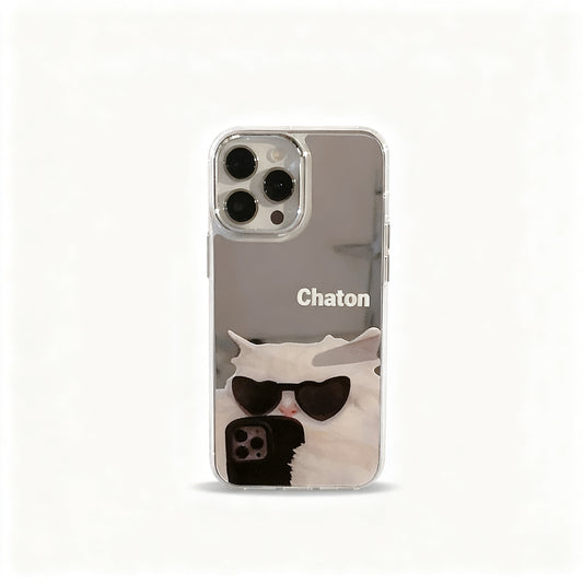 Cool Cat Sunglasses Glossy Phone Case for iPhone