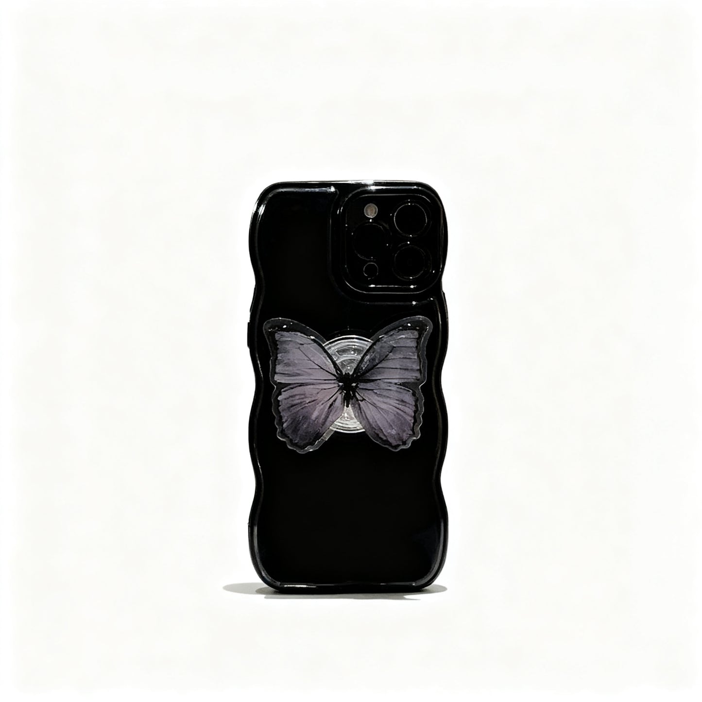 Soft Pink Butterfly Stand Phone Case for iPhone
