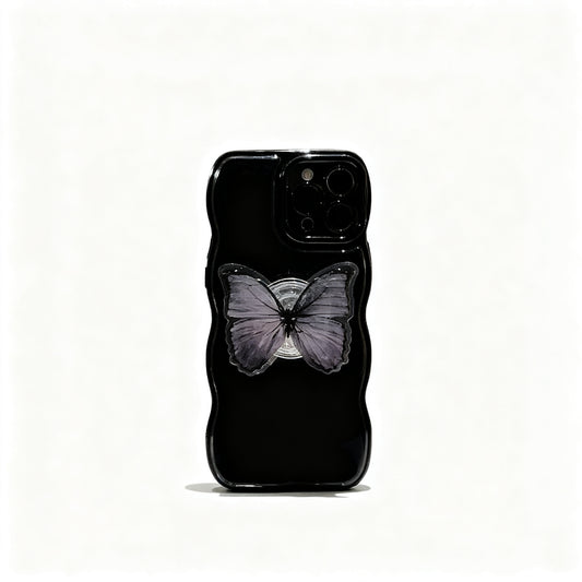 Soft Pink Butterfly Stand Phone Case for iPhone