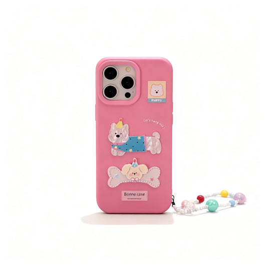 Cute Dog Bone Print Soft Phone Case for iPhone