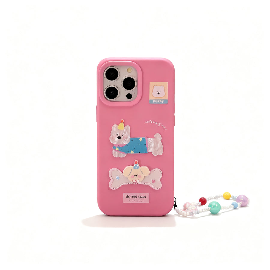 Cute Dog Bone Print Soft Phone Case for iPhone