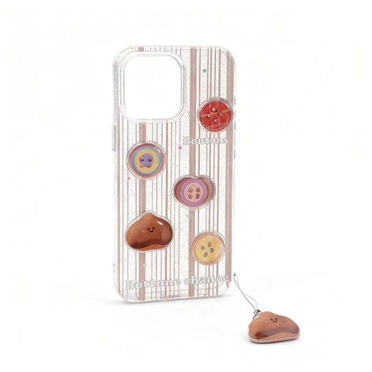 Vintage Brown Striped Soft Phone Case for iPhone