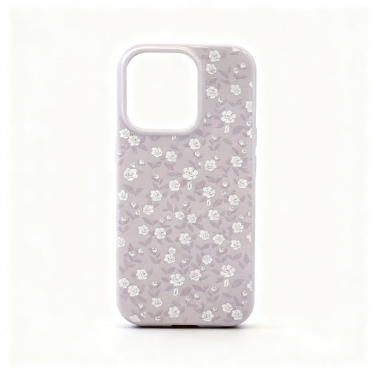 Romantic Purple Floral Soft Phone Case for iPhone