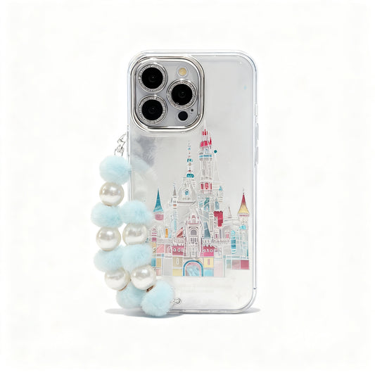 Colorful Dream Castle Plush Phone Case for iPhone