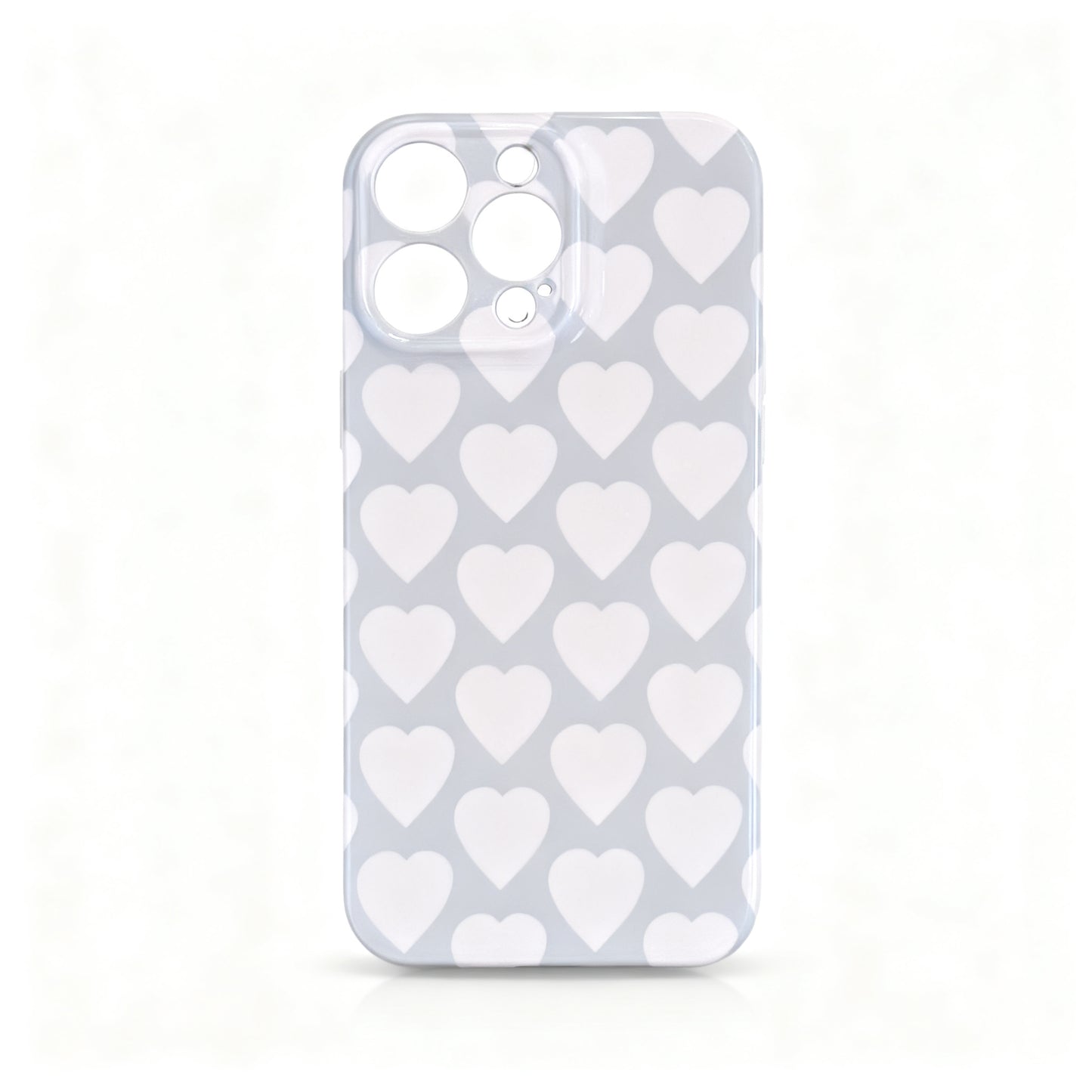 Soft Pink Heart Matte Phone Case for iPhone
