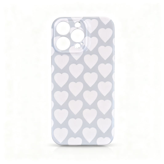 Soft Pink Heart Matte Phone Case for iPhone