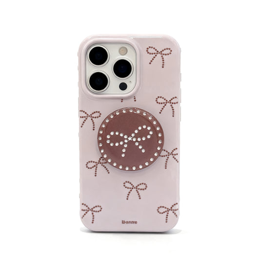 Purple Butterfly Soft Phone Case with Stand for iPhone