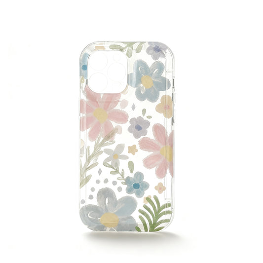 Transparent Floral Oil Painting Phone Case for iPhone