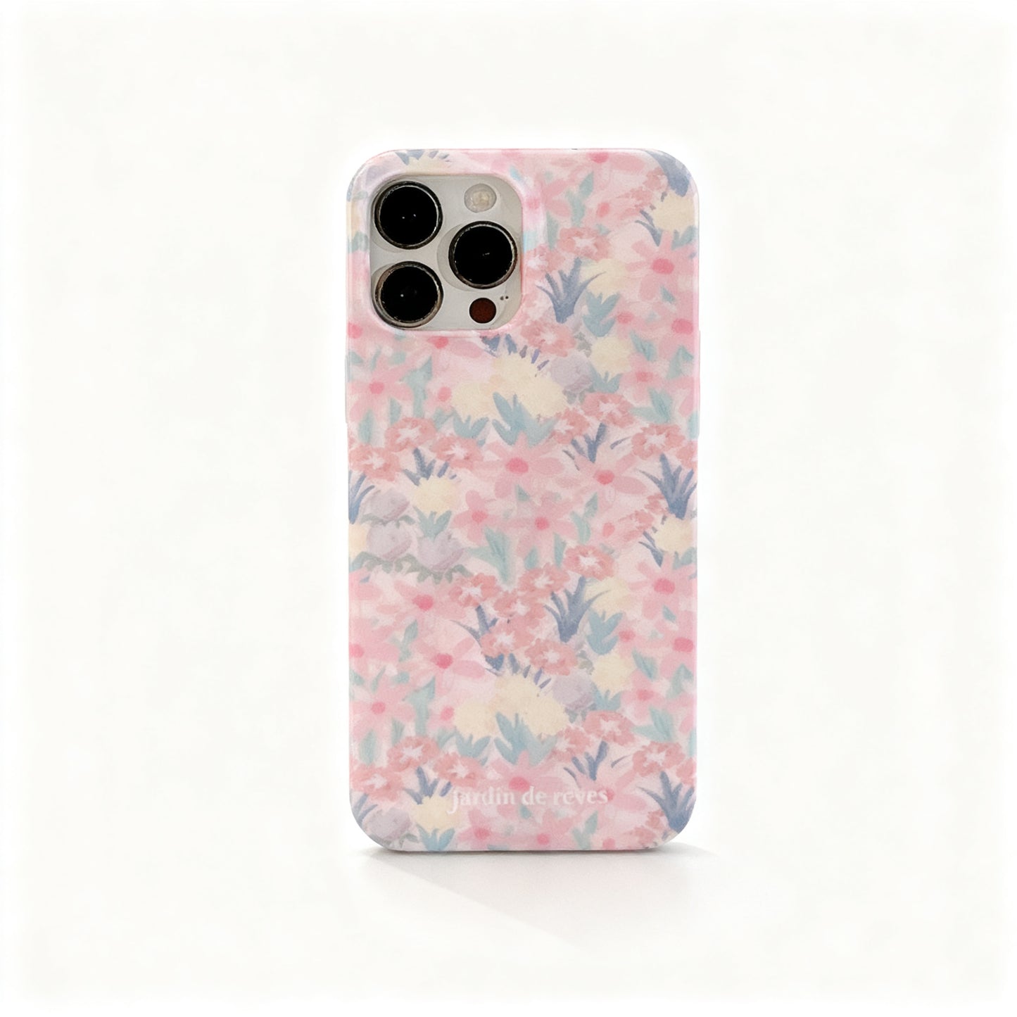Pink Floral Vintage Hard Phone Case for iPhone