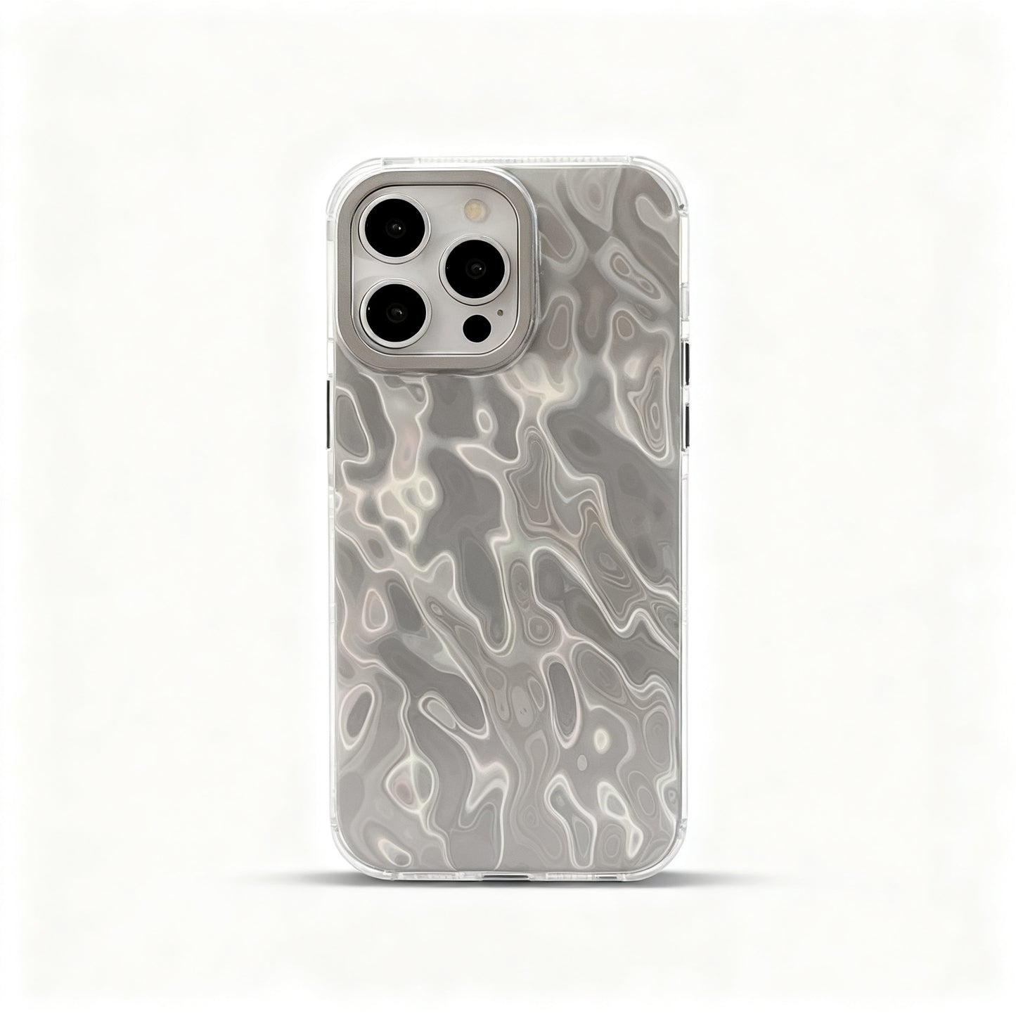 Silver Foil Texture Minimal Phone Case for iPhone