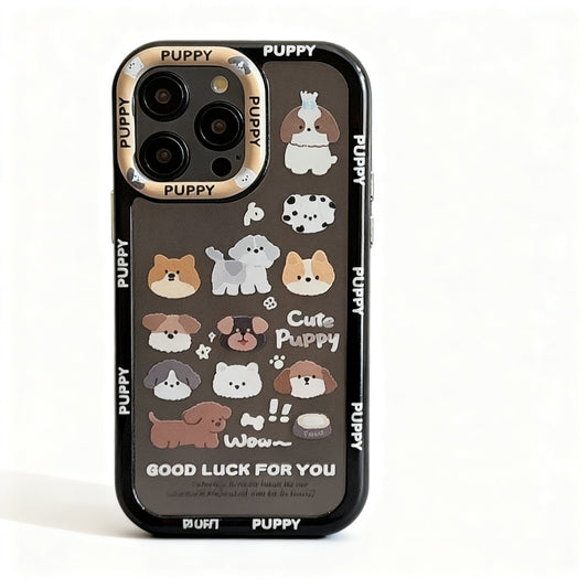 Cute Doodle Dog Acrylic Phone Case for iPhone