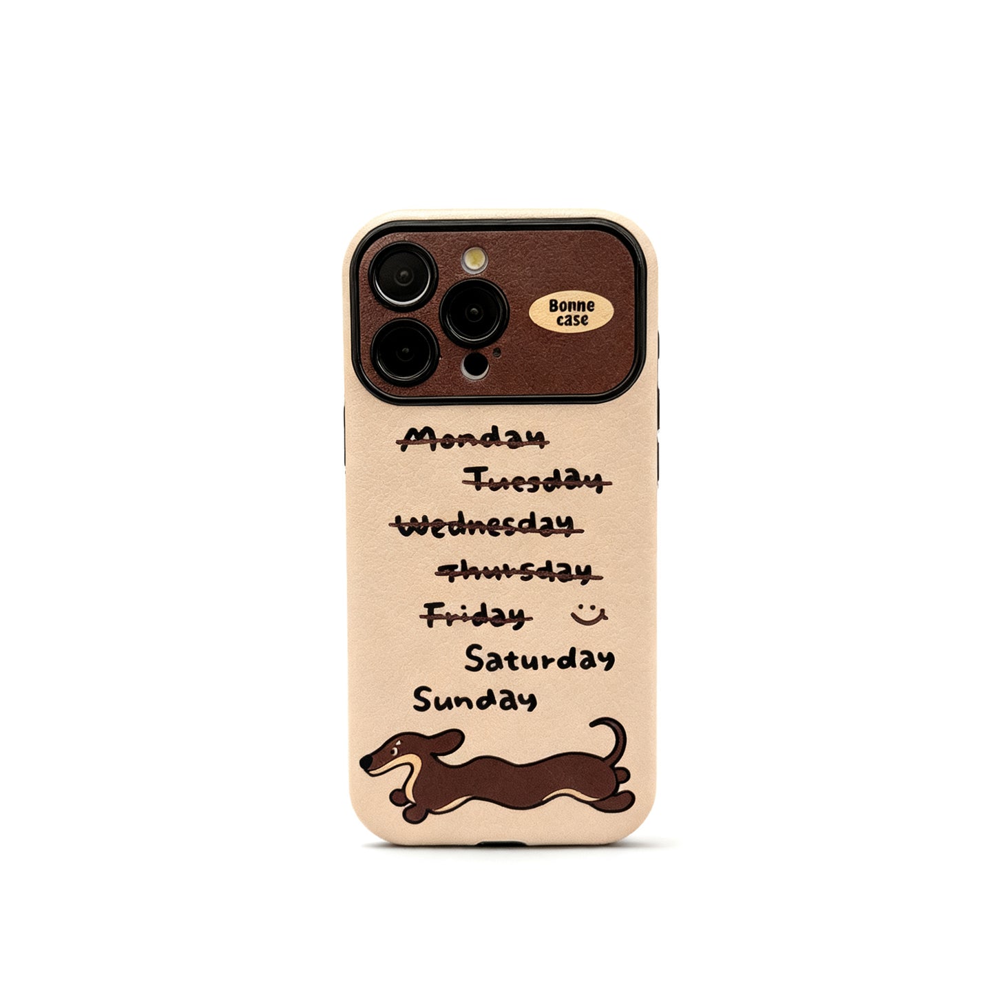Cool Brown Dachshund Print Soft Phone Case for iPhone