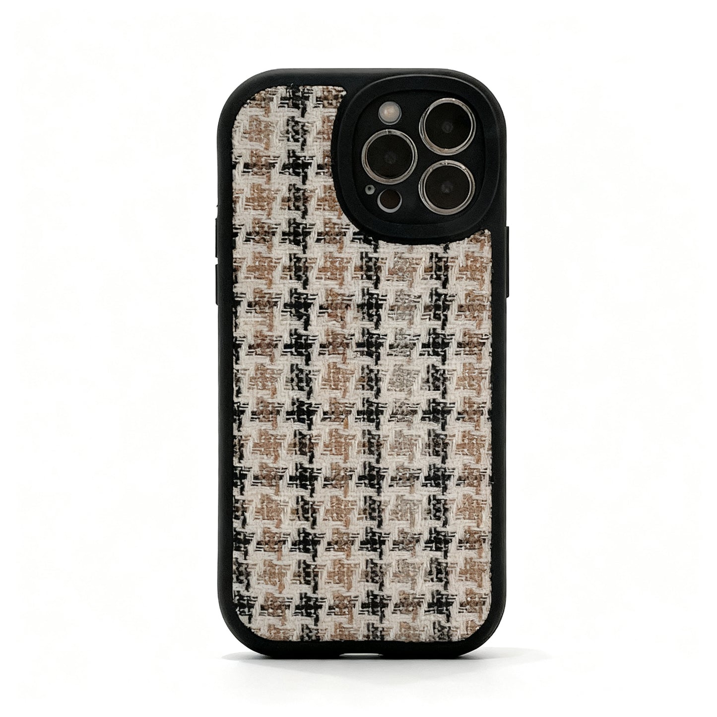 Vintage Knitted Houndstooth Pattern Soft Phone Case for iPhone
