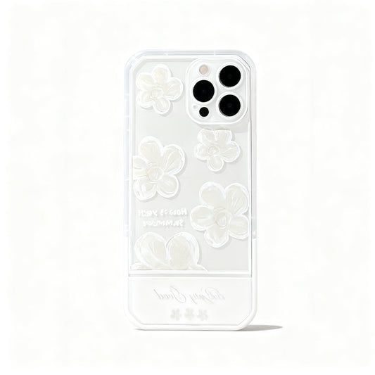 Elegant Floral Oil Painting Stand Phone Case for iPhone