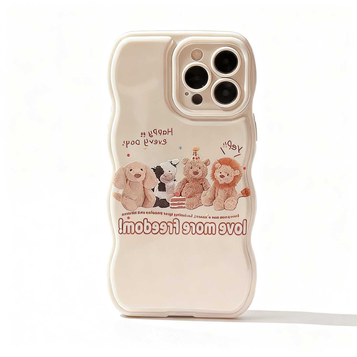 Cute Bear Plush Hanging Phone Case for iPhone