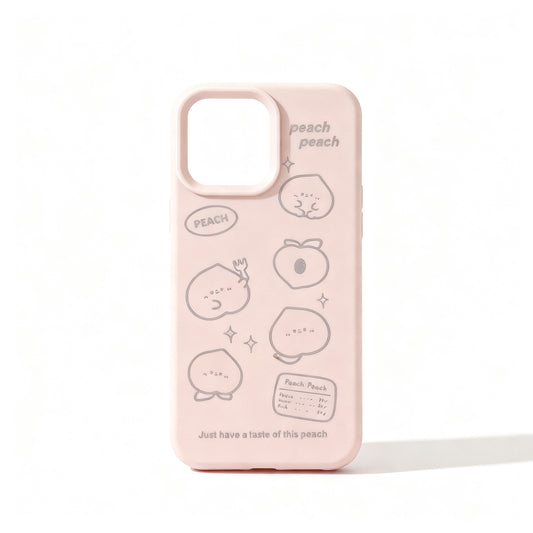Cute Pink Peach Soft Shockproof Phone Case for iPhone