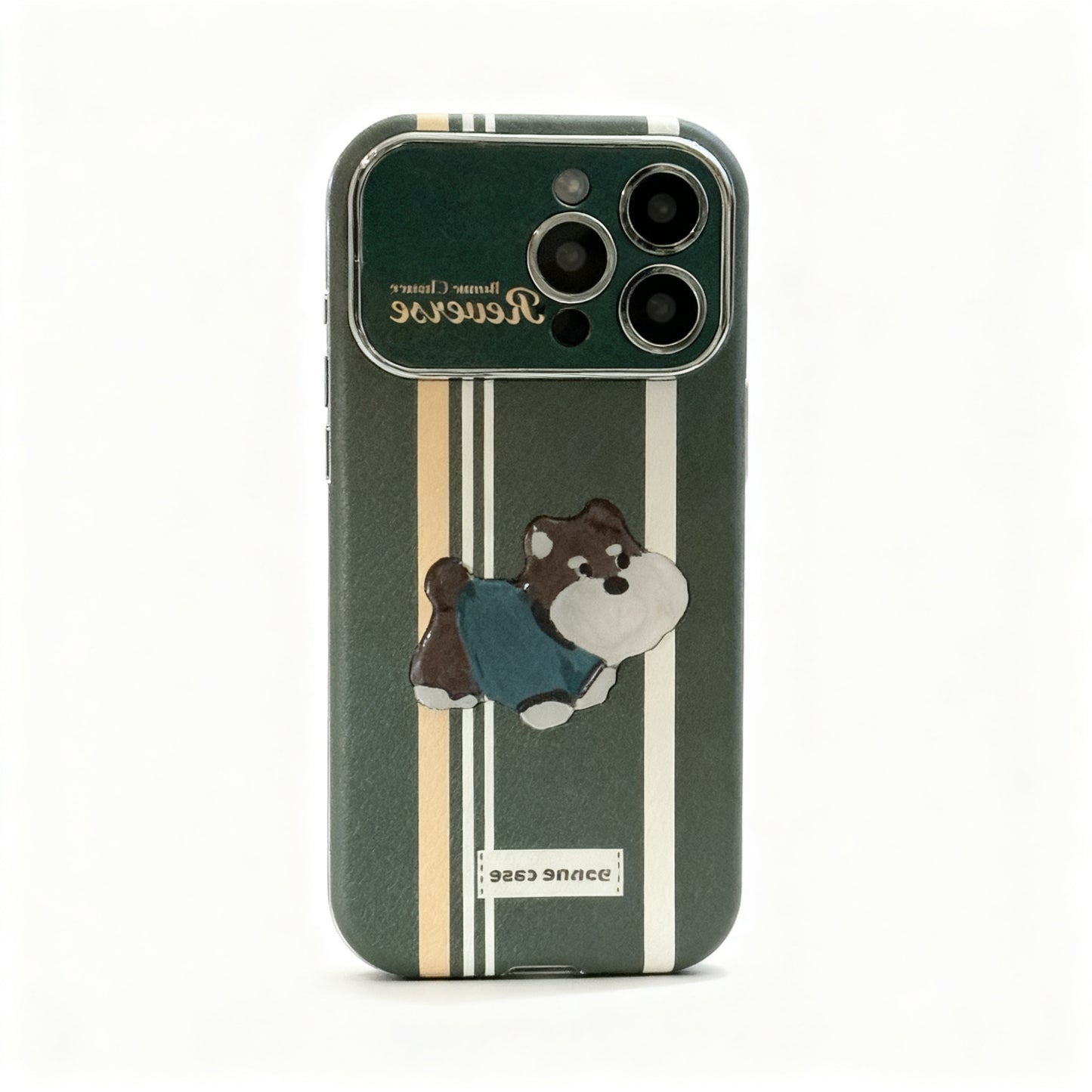 Vintage Striped Cute Stand Phone Case for iPhone
