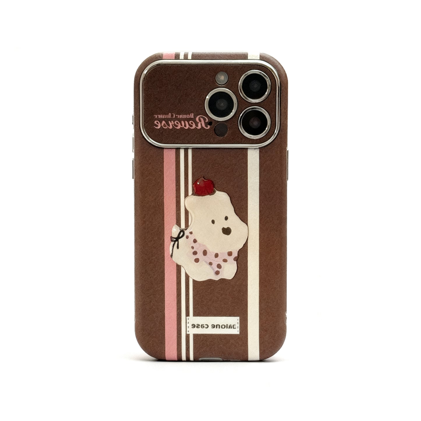 Vintage Striped Cute Stand Phone Case for iPhone