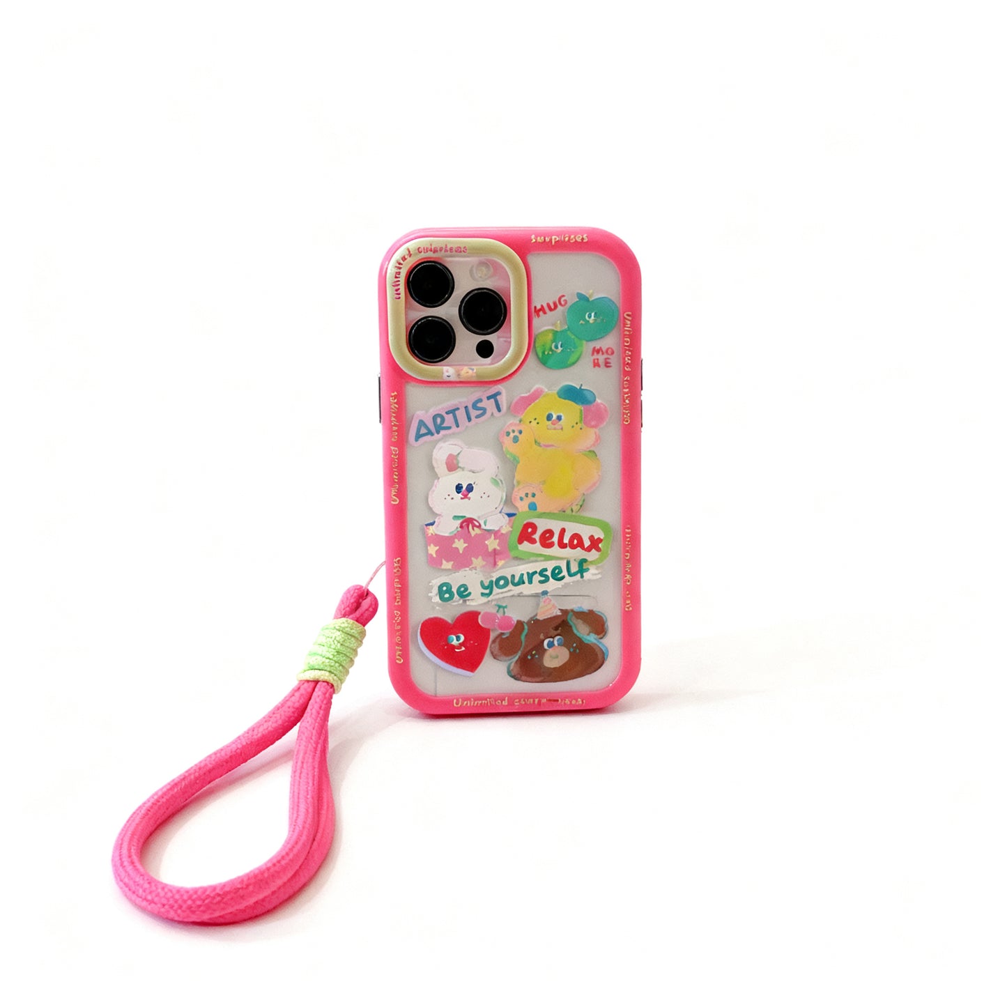 Cute Doodle Oil Painting Soft Phone Case for iPhone