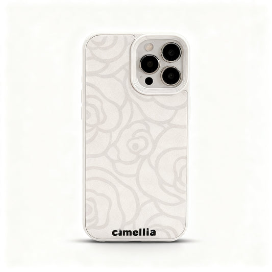 Minimalist Soft Pink Camellia Phone Case for iPhone
