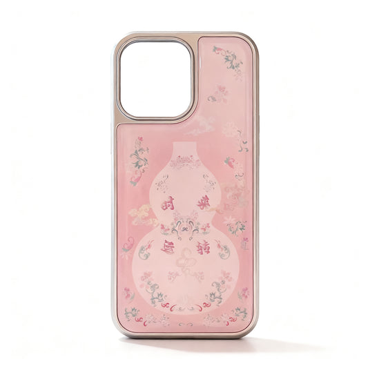Pink Gourd Design Soft Phone Case for iPhone
