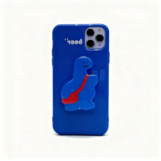 Cute Korean Dinosaur Stand Phone Case for iPhone