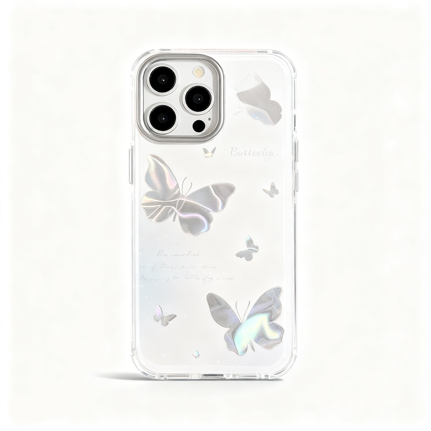 Blue Gradient Butterfly Cutout Phone Case for iPhone