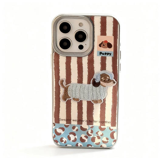 Cute 3D Dog Design Phone Case for iPhone