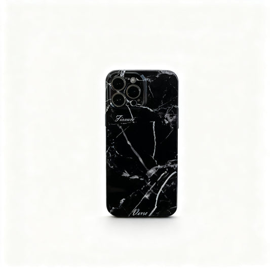Minimalist Gray Marble Soft Phone Case for iPhone