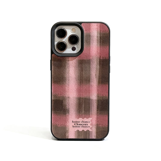 Cute Multicolor Plaid Soft Phone Case for iPhone