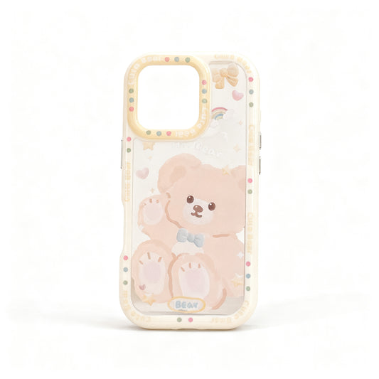 Cute Brown Bear Acrylic Phone Case for iPhone