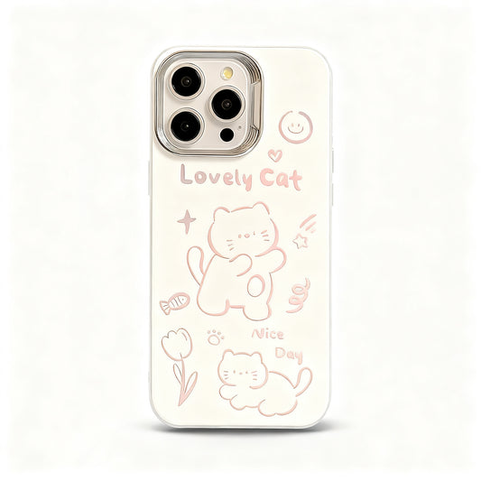 Cute Cat Pattern Soft Phone Case for iPhone