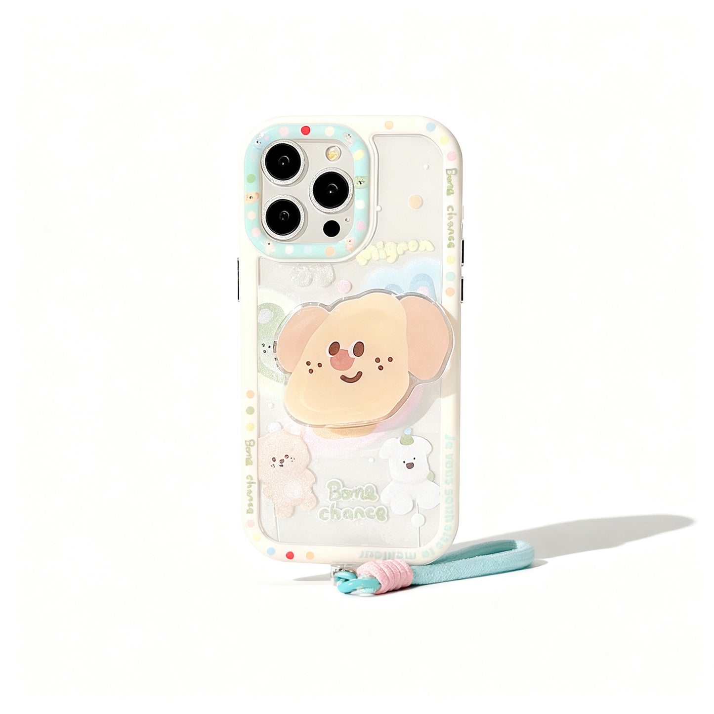 Cute Summer Dog Stand Phone Case for iPhone