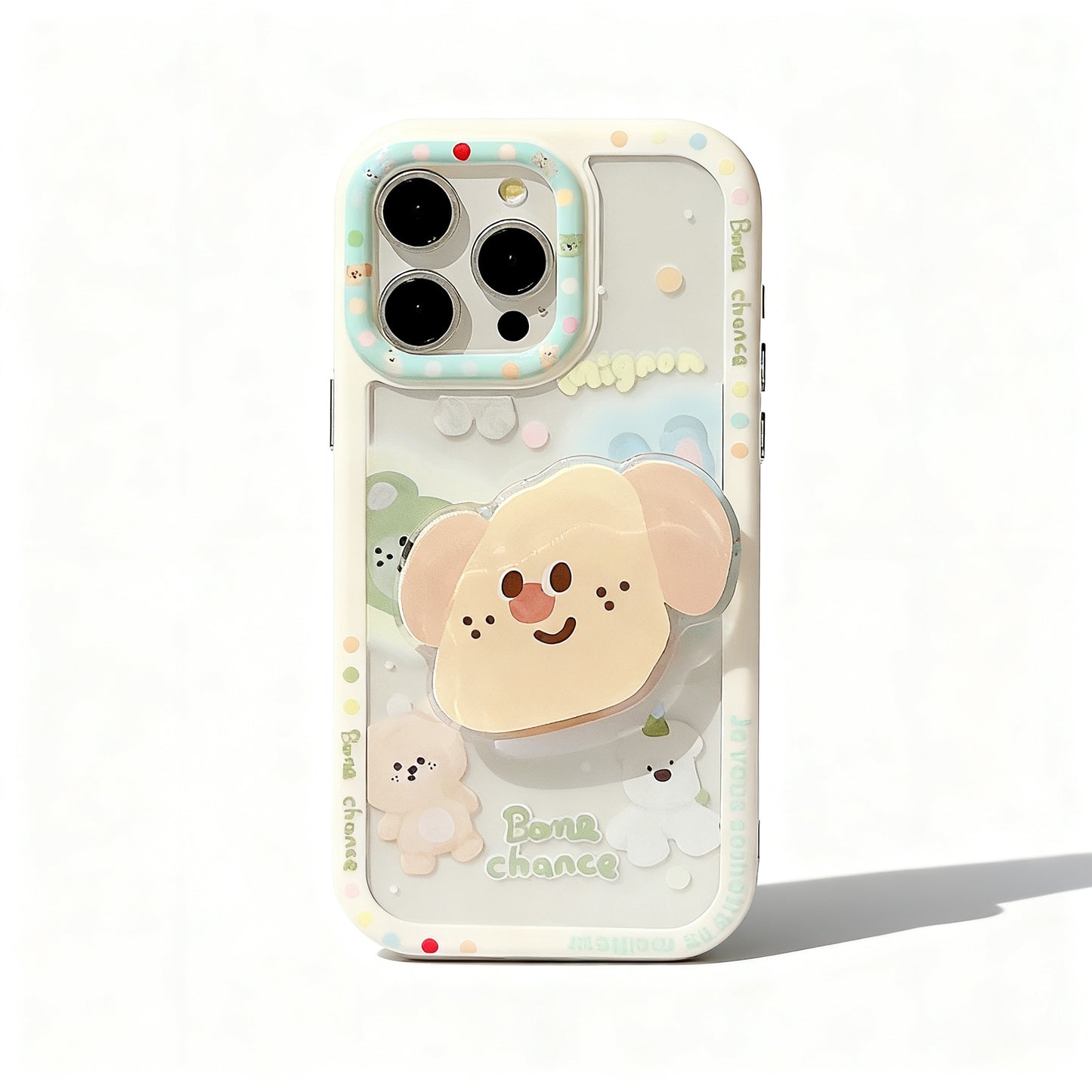 Cute Summer Dog Stand Phone Case for iPhone