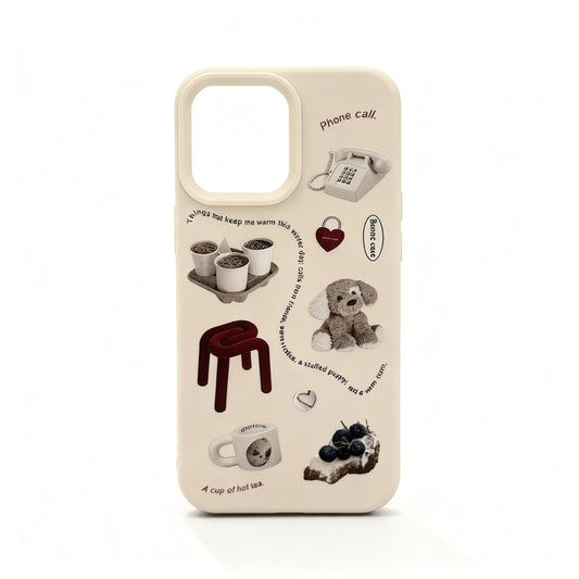 Vintage Collage Soft Phone Case for iPhone